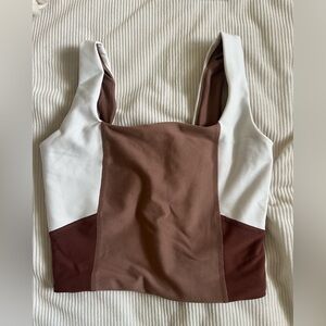 Abercrombie & Fitch YPB Brown and White Tank Top